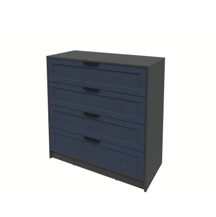 Kомод Тренд КТ-К100 (Антрацит ЛДСП/ Дуб королевский ЛМДФ) Ш1000 В1020 Г451 Kомод Тренд КТ-К100 (Антрацит ЛДСП/ Дуб королевский ЛМДФ) Ш1000 В1020 Г451